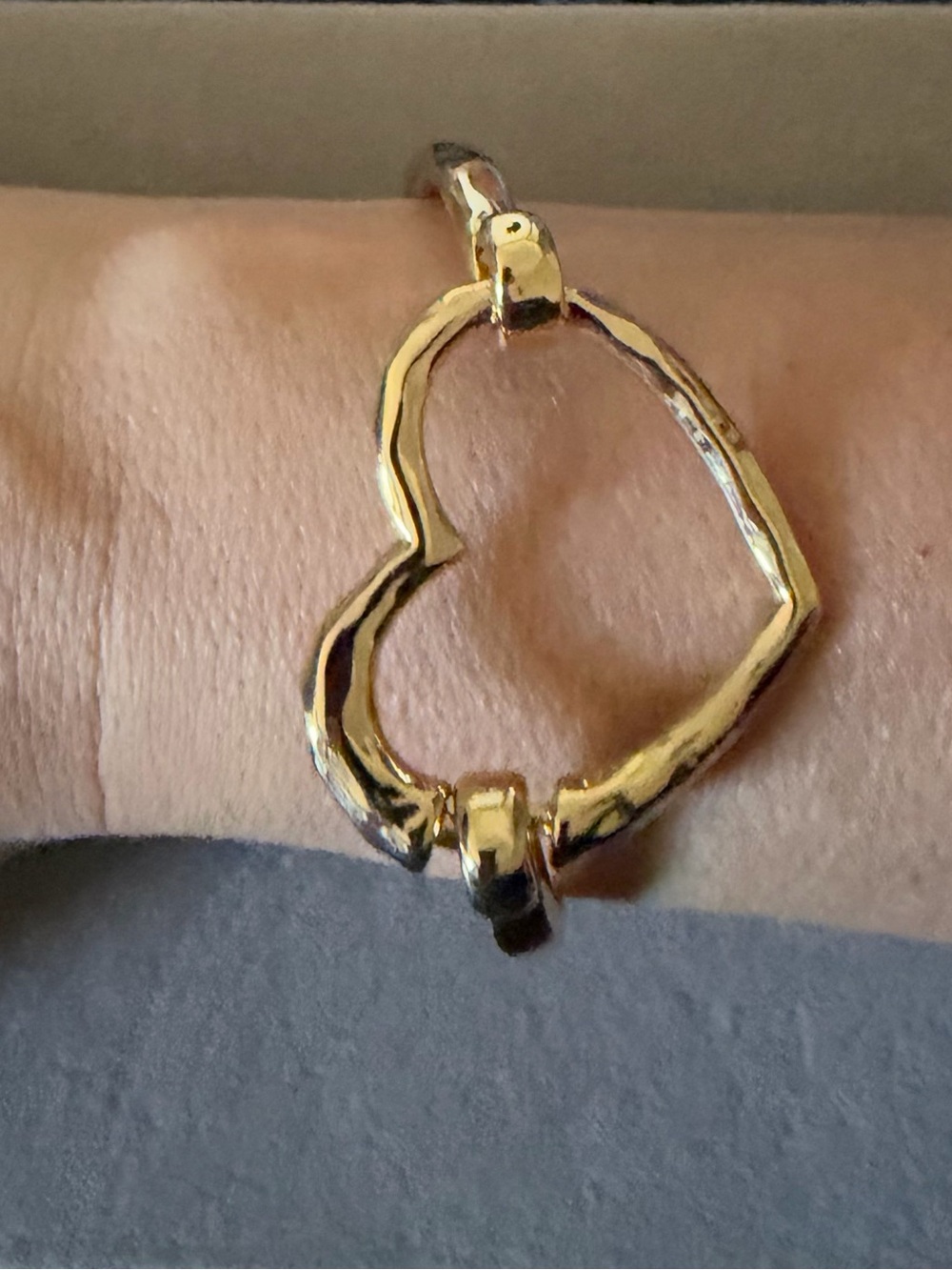 Gold-Tone Heart Link Bracelet - Women Jewelry